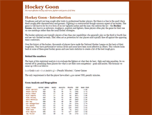 Tablet Screenshot of hockeygoon.com